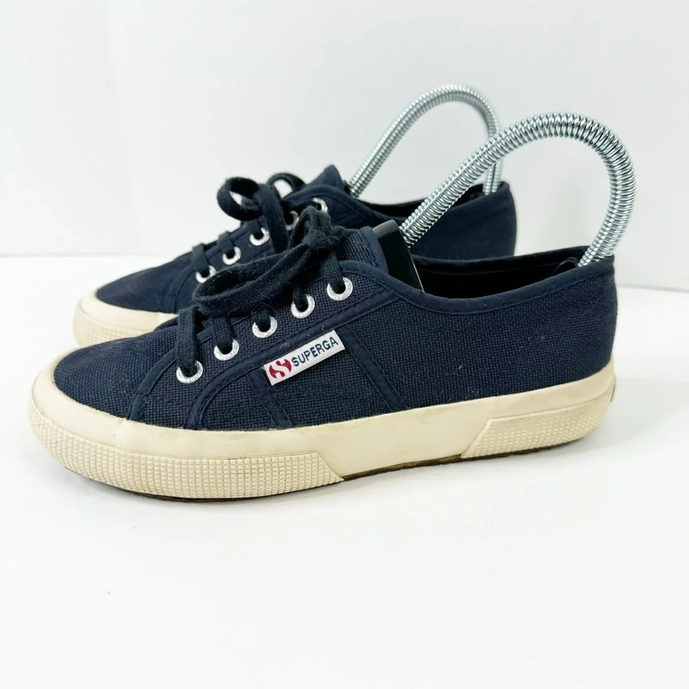Superga Blue Lace Up Sneakers